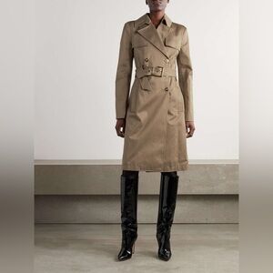 VERSACE Gabardine Belted Double Breasted Trench Coat Size 42 $3025 NWT